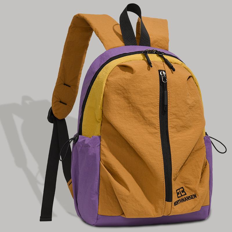 Schoolbag Trendy Backpack 1011 Autumn New Simple Texture Fashionable Student Schoolbag Large Capacity Casual Backpack