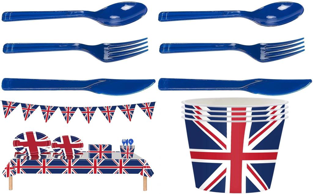 Add A Touch Of Elegance To Your Next Event With The British Flag Party Supplies Set Easy And Quick Cleanup Guaranteed!