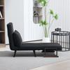 4-in-1 Velvet-Feel Single Chair Bed, with Pillow - Black