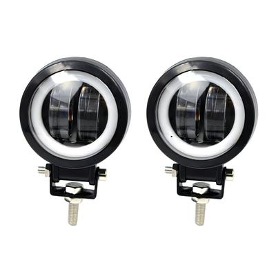 Azumafy LED Fog Lamp, Motorbike, Rounded, Squid Ring, Work Light, Motorcycle, Set of 2,