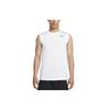 Nike Męski top bez rękawów z logo w jednolitym kolorze Biały DX0992-100