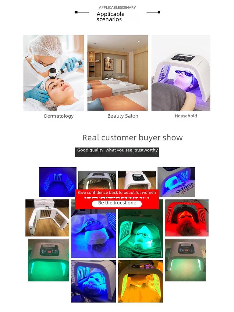 Photon Hautverjüngungsmaske: Rot/Blau-Lichttherapie für Schönheitsstudios