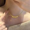 Gold Plated Copper Coin Wealth Necklace & Bracelet - Retro Clavicle Chain Jewelry for Women