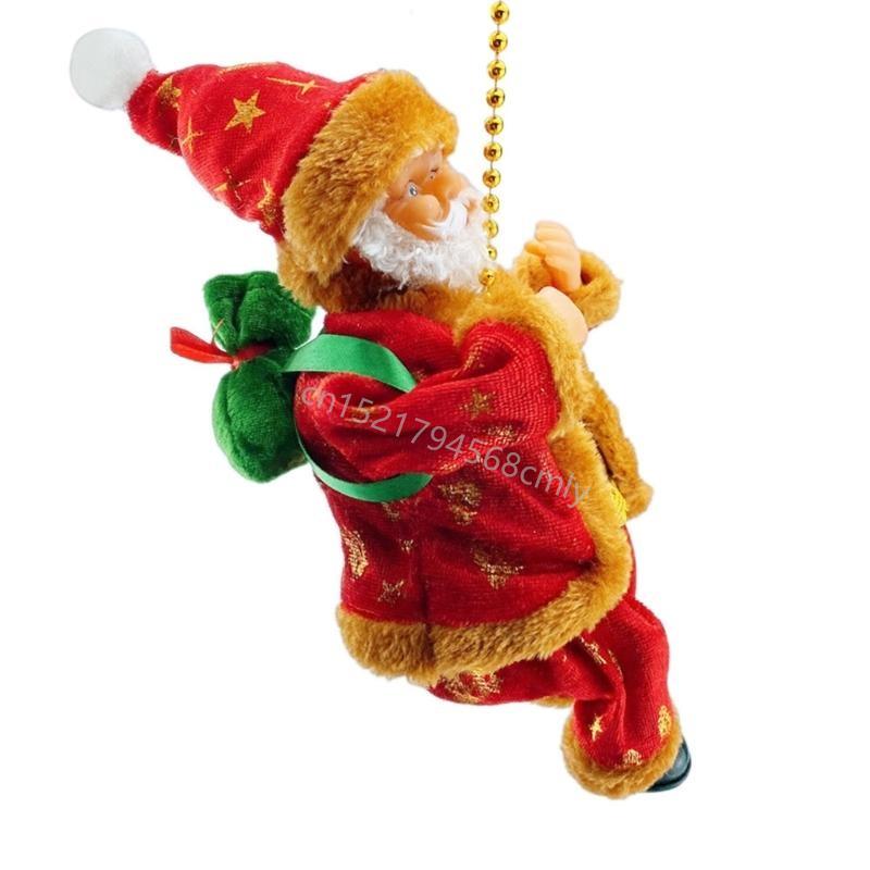 

Christmas Santa Doll Pendant and Easy Assembly Electric Climbing Ladder 6XDE коричневий
