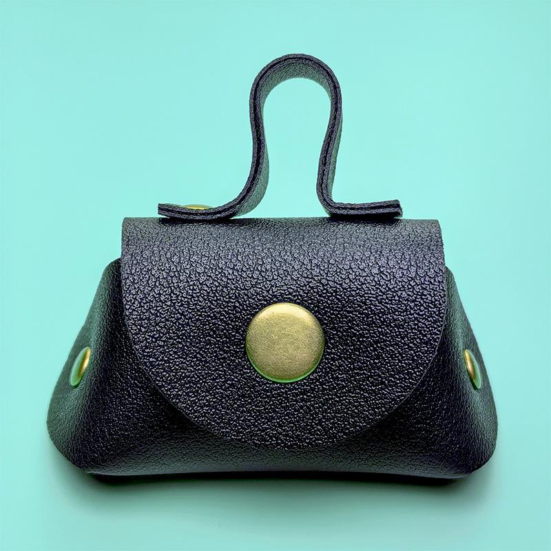 Chic Leather Mini Wallet & Necklace Pendant Earphone Case