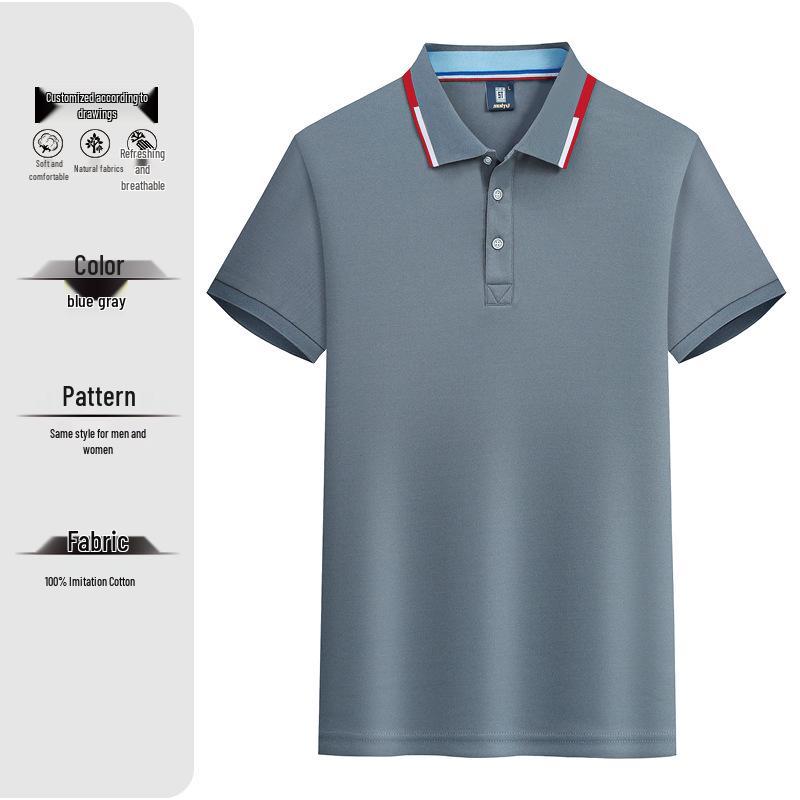 Custom Embroidered Polo Shirt - Men's Quick-Dry Short Sleeve Workwear