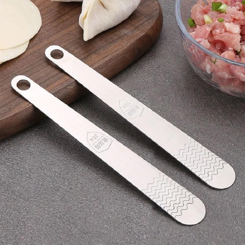 2pcs Dumpling Spoon Stainless Steel Flat Stuffing Shovel Picking Spatula Dumplings Making Tools Filling Spoon Kitchen Gadgets