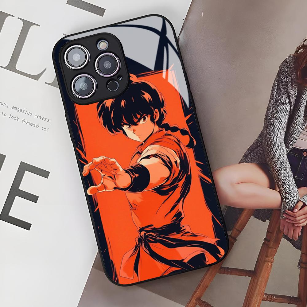 Anime Ranma Phone Case for Iphone 17 Air 16 15 14 12 11 13 Pro Max Mini Se Puls Glass Cover