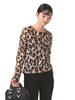Ray Beams Leopard Print Crew Neck One Size Women's T-Shirt,