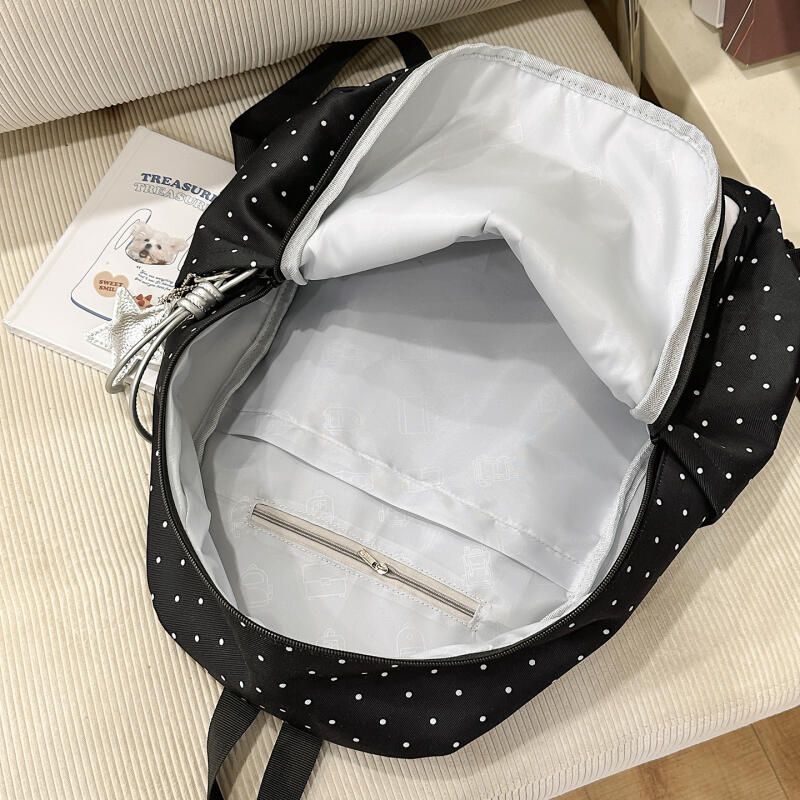 Wave Point Student Schoolbag Female College Style Travel Backpack