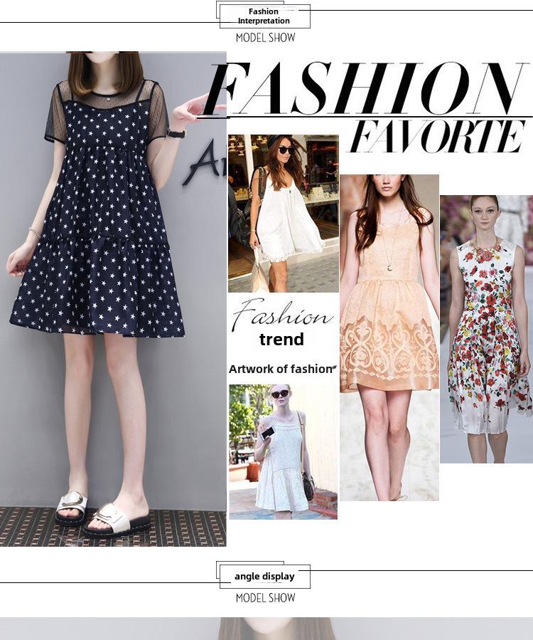 2023 European Style Maternity Chiffon A-Line Dress: Loose Fit, Baby Doll Skirt for Summer