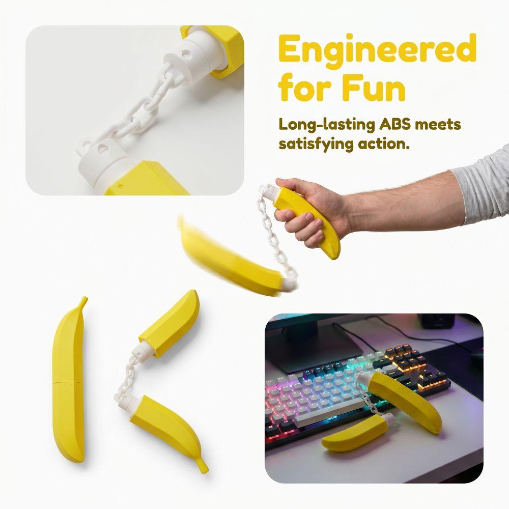 Creative Thumb Chucks Toys Simulation Fruit Banana Folding Toy Banana Nunchucks Toy  Party Costume