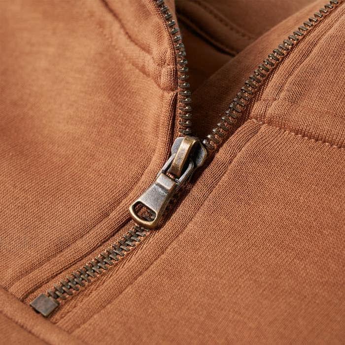 Children's Half-zip Hoodie Anthracite and Cognac 92/104/116/128/140
