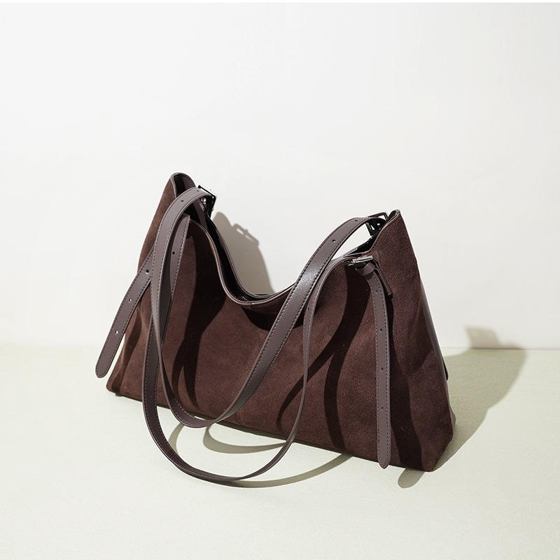 Suede Matte Large Capacity Bag Women's Retro Commuter Premium Sense Light Luxury Leather Women's Shoulder Bag