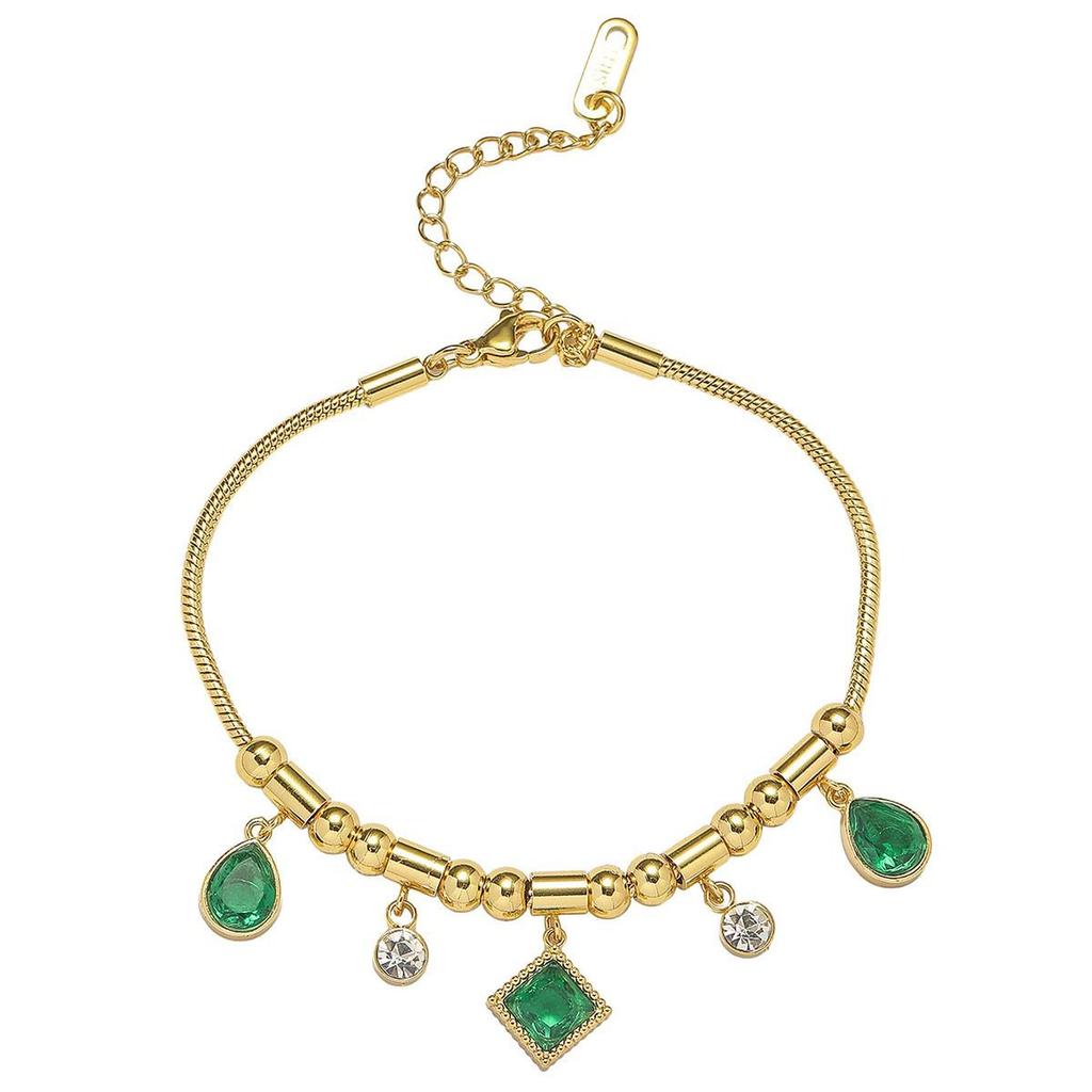 Cherry Epoxy Titanium Steel Bracelet for Women - Sweet Dopamine-Inspired Design