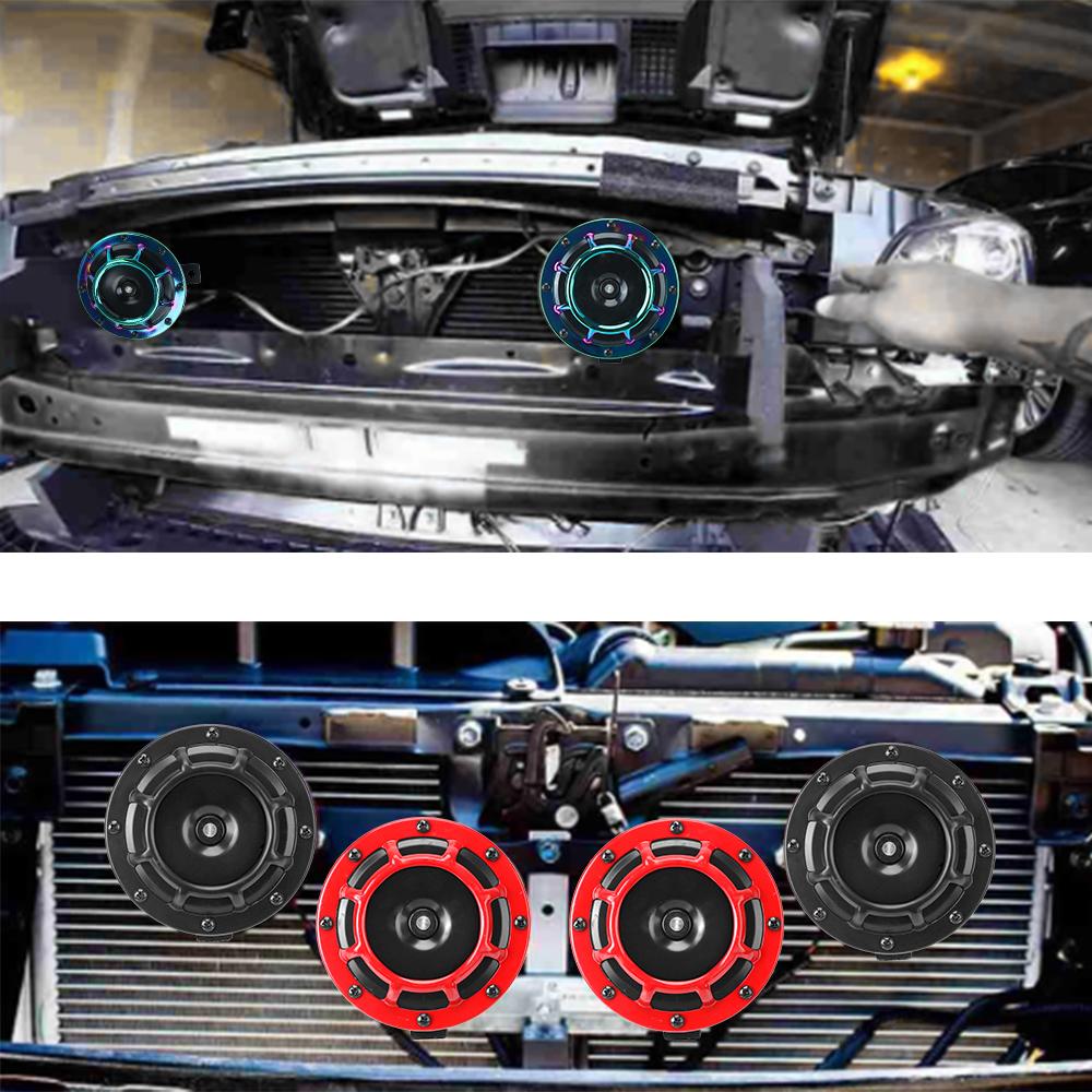 Mřížka klaksonu auta Klakson Auto Motocykl Úprava Elektrický klakson 1 pár Nové Skvělé Barevné Schéma 12V 115DB