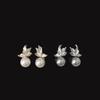 French Retro Butterfly Pearl Stud Earrings Women'S Light Luxury Elegant Gentle Fashion Personality Versatile Earrings Earrings
