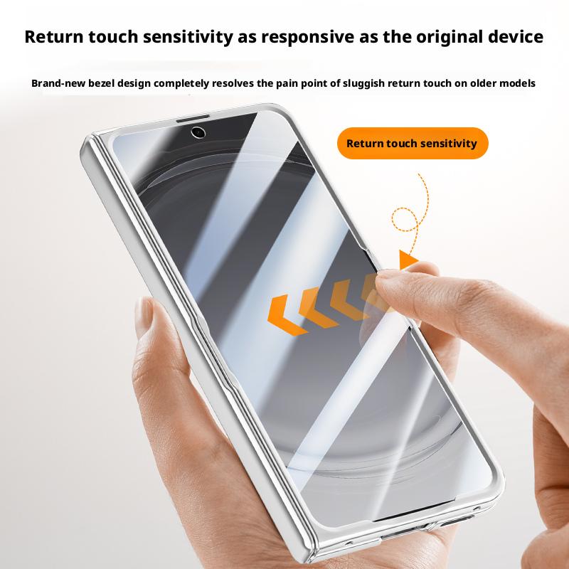 Magnetic Transparent Privacy Screen Tempered Glass Protector Case For Oppo Find N6 Spring Hinged Holder Back Cover