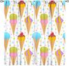 Ice Cream Curta,Pink Cartoon Ice Cream Candy Dessert Home Decor Drape For Bedroom Living Room Kitchen Window Treatment