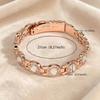 Ladies' magnetic bracelet with 4 magnets and round cut crystal, elegant jewelry accessory