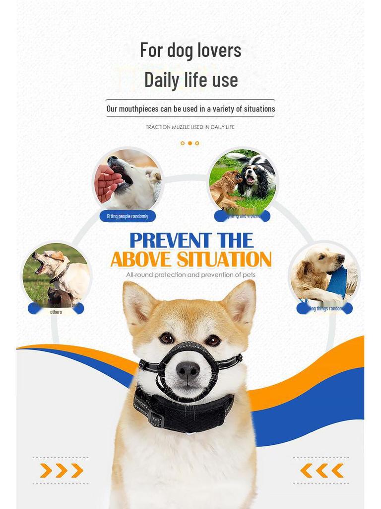 Verstellbarer reflektierender Hundebeißkorb: Atmungsaktiv, Bissfest & Fressfest, Perfekt für Ausflüge