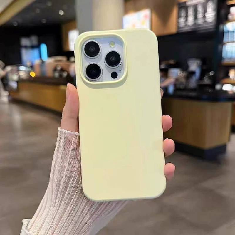 14 Iphone For Pro Solid Color Liquid Silicone Phone Case With Absorption Shock