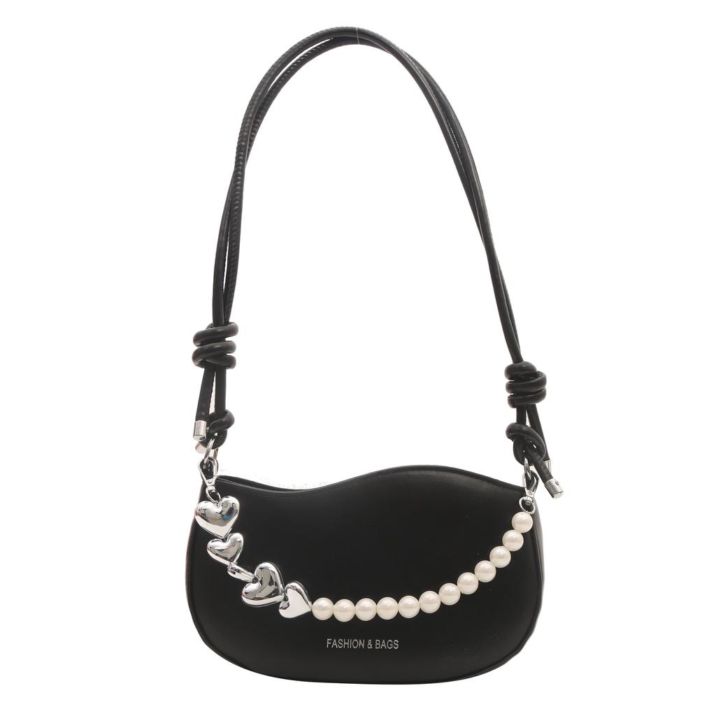 New Chinese Beaded Handbag Women's 2025 New Versatile Trend Niche Design Chain Messenger Bag Bucket Bag