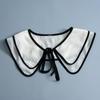 Double Layer Detachable Collar Shawl for Women Small Scarf Blouse Tops Fake Collar Neck Shoulder Wraps Girls Dress False Collar