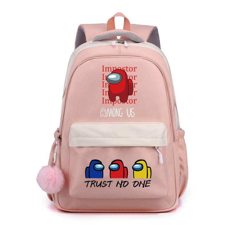 

School bag backpack five Wu backpack candy color large capacity student school bag stationery 30*23*42cm