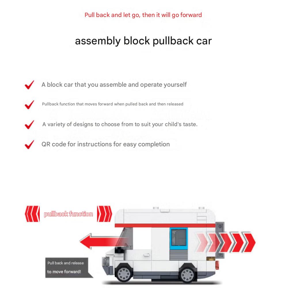 Pullback Car Assembly Model Kit ( 8 Year+ )