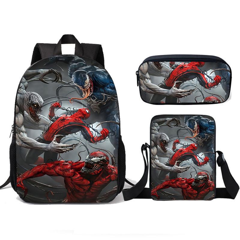 Venom Kids School Backpack Lunch Bag Pencil Case Threepiece Set For Children