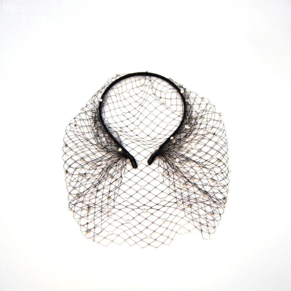 Rhinestone Bride Veils French Style Bridal Headwear Fashion Women's Headpieces Wedding Ceremony