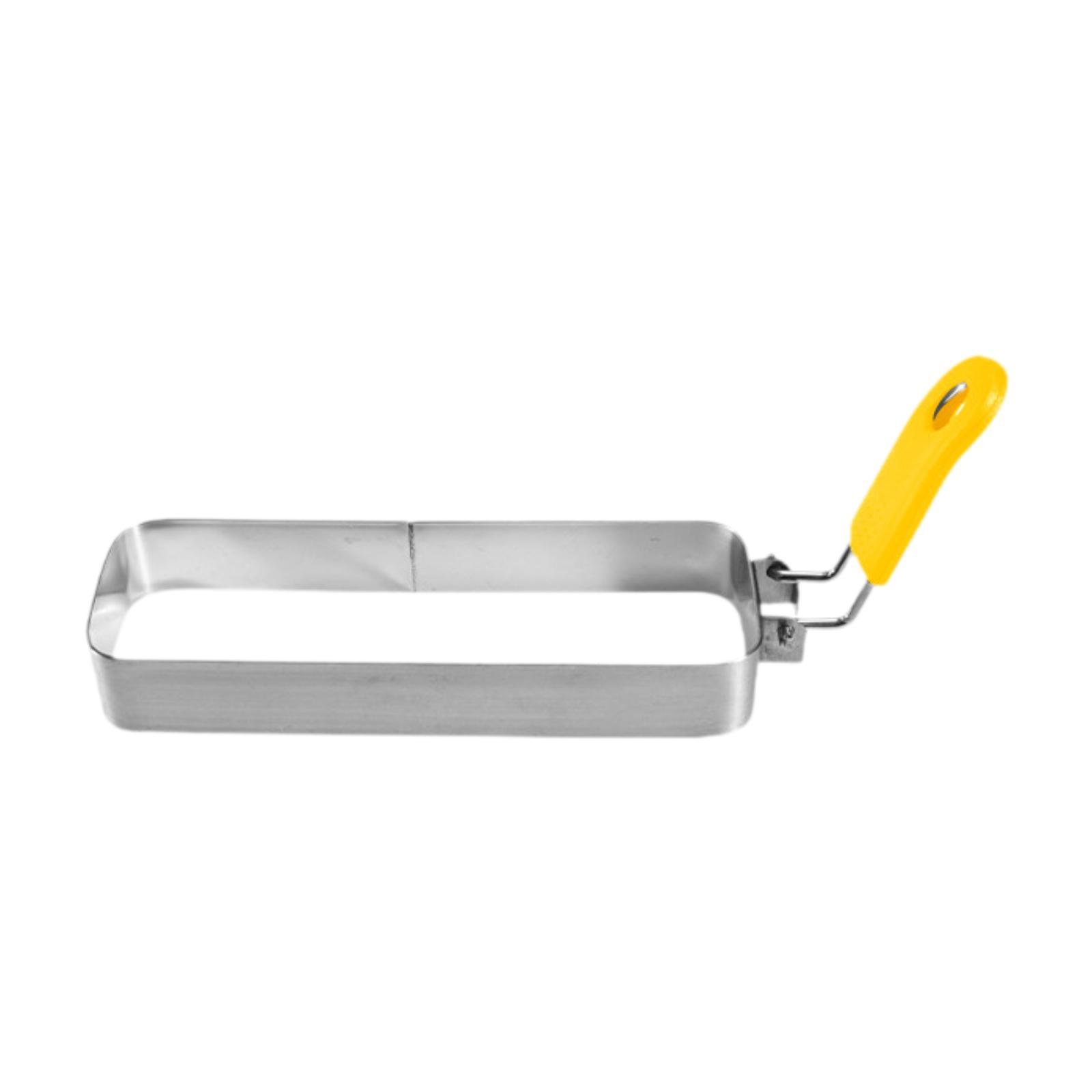 

Fried Egg Ring with Handle Muffin Omelette Ring for Breakfast Sandwich Crumpet Ring Rectangle Stainless Steel Pancake Ring