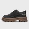 Men's Black Leather Brogue Shoes - Summer Formal/Casual, British Style, Youthful, Soft Surface, Height-Boosting.
