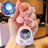 Luminous Cartoon Bear & Cat Keychain with Night Light - Cute Pendant for Backpacks and Schoolbags