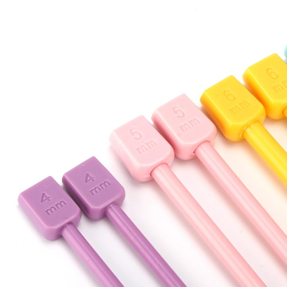 14pcs Plastic Knitting Needles Set Multicolour Plastic Knitting Needles  For Beginners