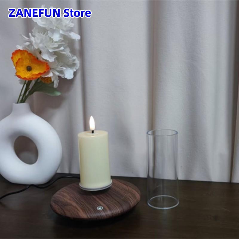 NEW Levitating LED Candle Magnetic Levitation Electronic Candle Floating LED Lamp for Hotel Bedside Home Decor Creative Gift