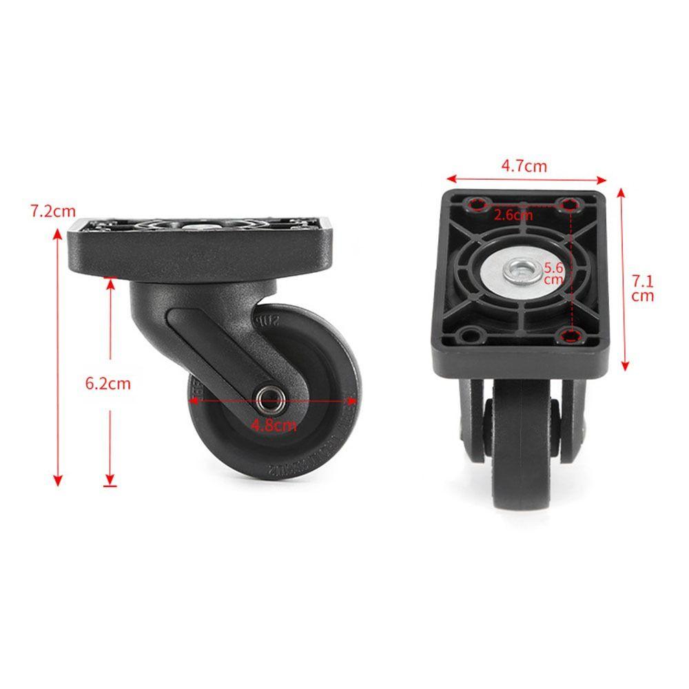 Black Luggage Universal Wheel Caster Plastic Trolley Suitcase Universal Wheel Repair Wear-resistant Trolley Bag Universal Wheel
