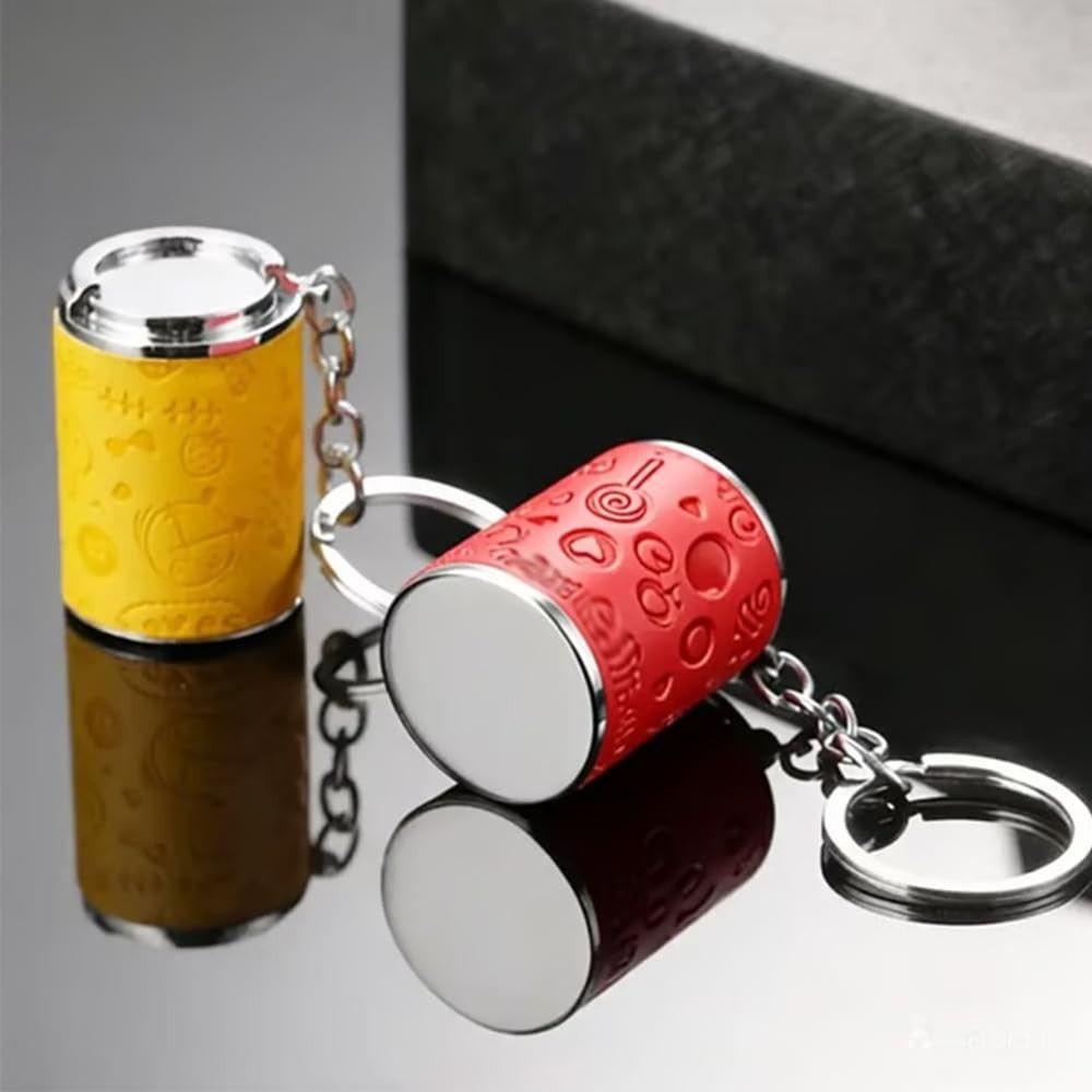 2-in-1 Coin-holding Jar Keychain with Snap Closure Coin Holder  for Supermarket Cashier
