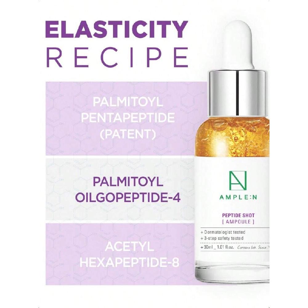Riklig:N Peptide Shot Serum 30ml,Anti-Aging Ansiktsserum Med Peptidtrådar För Att Minimera Rynkor Och Förbättra Fastheten Lyft Hängig Hud Synligt Plump,