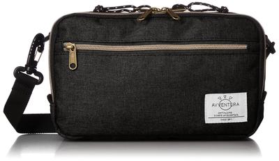 Aventura Heather Nylon Two-Room Shoulder Bag SHN-30231 (Black)