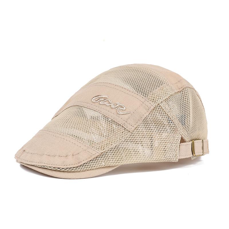 

Дышащая сетчатая кепка с утиным язычком Литературная молодежная ретро-берет Ms. Солнцезащитная шляпа мужская Forward Cap M（56-58cm） хаки