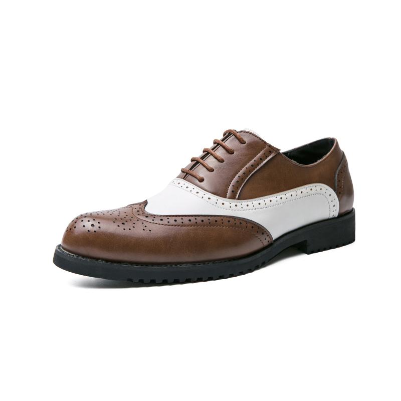 Mens British Brogues Leather Shoes Luxury Brand Men Business Dress Shoes Casual Social Shoe Male Wedding Footwear Zapatos Hombre