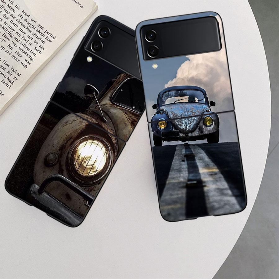 I Like the Beetle Phone Case For Samsung Z Flip 7 6 5G Galaxy Z Flip 5 4 3 Black Hard Cell Cover Luxury PC Shell Coque