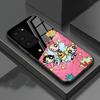 The P-Powerpuff Girls Cute Phone Case For Samsung S26 S25 S24 FE S23 S22 S21 Plus S20 Ultra Note20Ultra Black Glass Cover