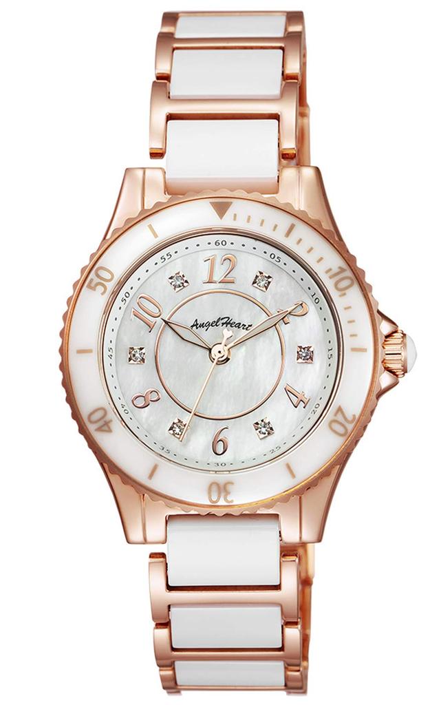 Watch Angel Heart Love Sports Pearl Dial Dial Stainless Steel Solar Battery 30MM Regular Warranty Watch WLS29PG White [ANGELHEART] Women's