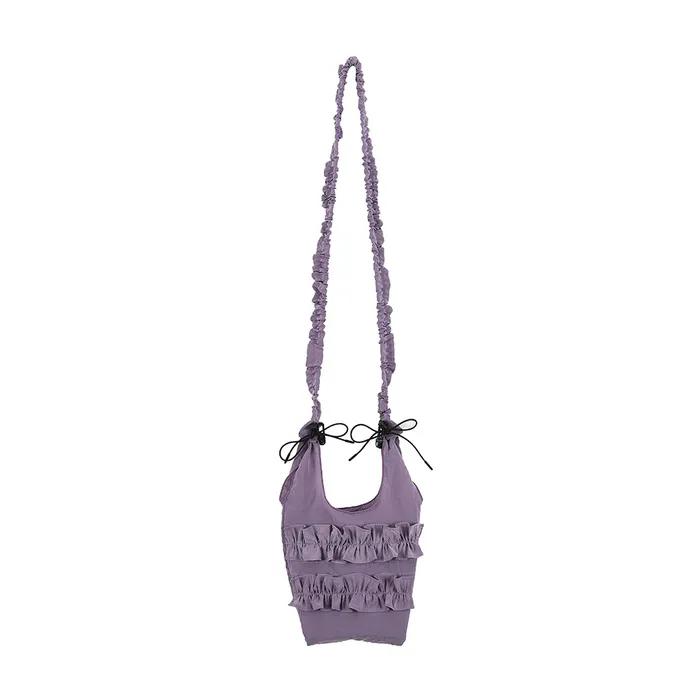 Bmuette_Frill Detail String Bag Purple