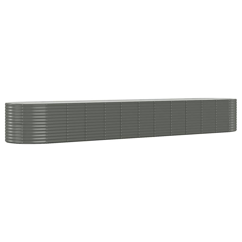 Raised Planter, Powder-Coated Steel 507X100X68 Cm Grey