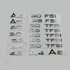 nlux7 3D ABS Chrome Silver Car Trunk Sticker 2.0 2.5 3.0 4.0 5.0TDI 30 35 40 45 50 55 TDI TFSI For  nlux7 A1 A3 A4 A5 A6 A7 A8