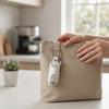 Inhaler Holder Portable PU Leather Inhaler Carrying Holder with   Clip for Home Work Travel